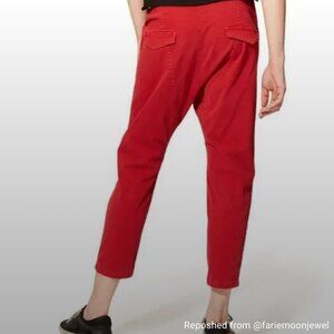 Nili Lotan Red Joggers Signature Pockets S